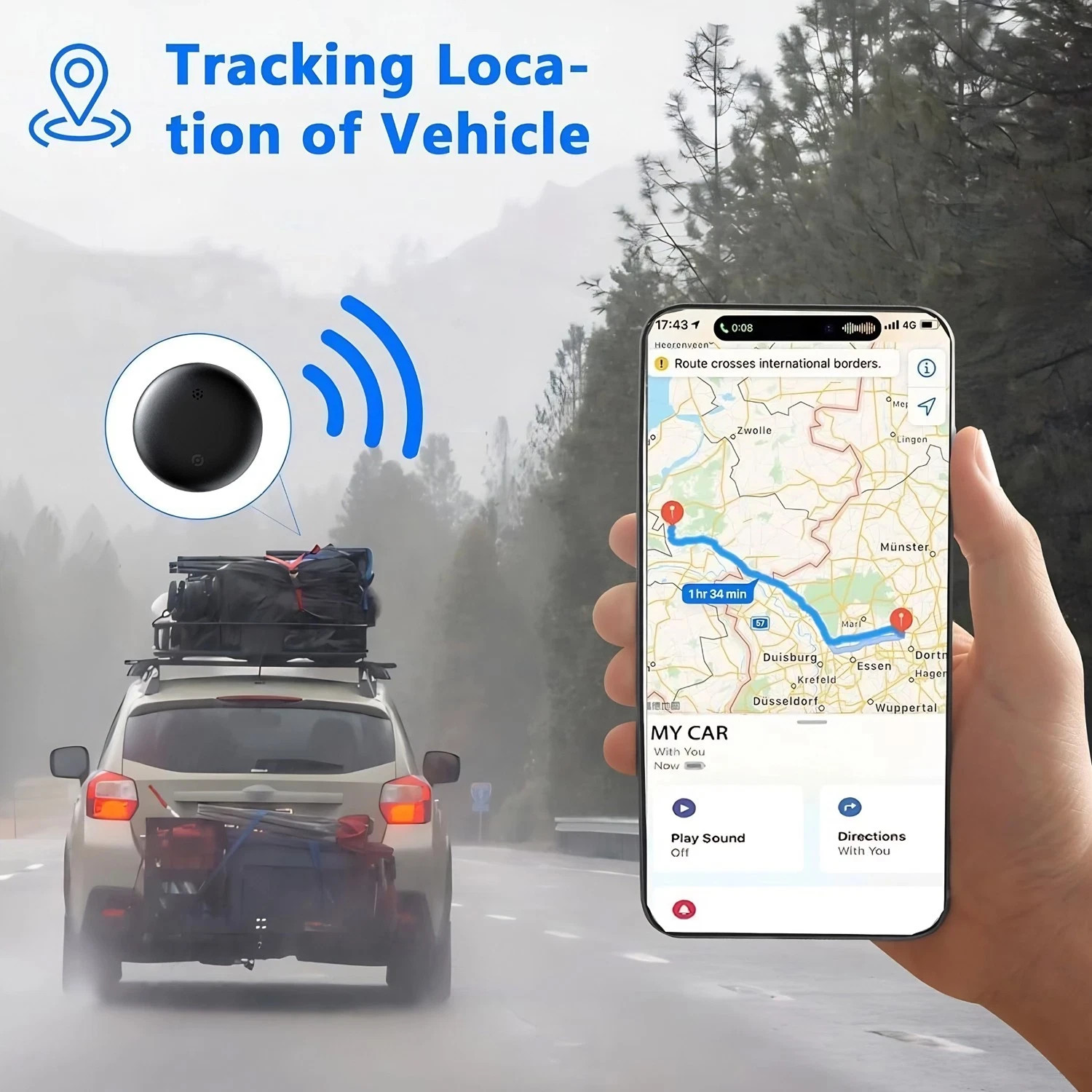 GPS Tracker for Vehicles Car Tracking Device, Mini Hidden for iPhone Android Lot