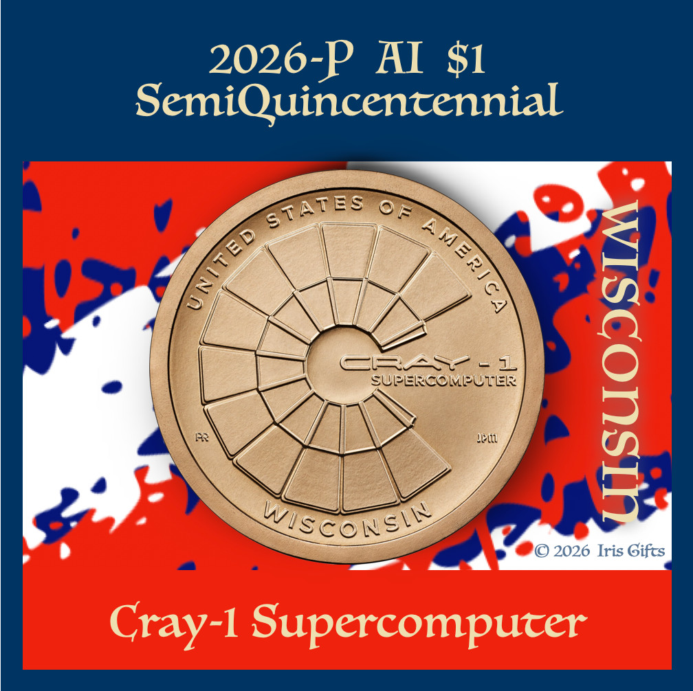 🔥2026-P American Innovation ⚙️ $ Coin 🟠 / Cray-1 Supercomputer / *ON HAND*