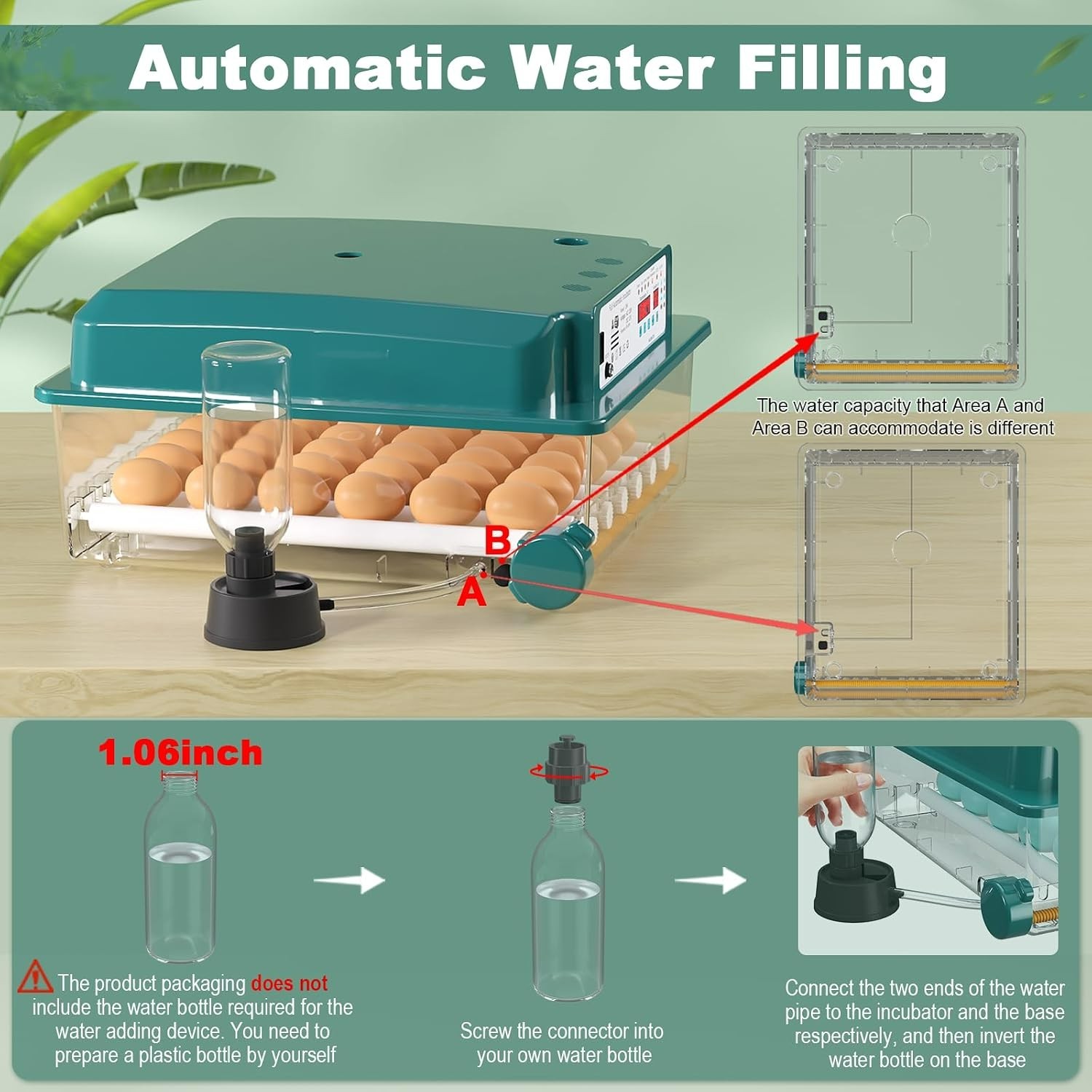 Effortless 36-Egg Incubator: Precision Temperature & Auto-Turning Features