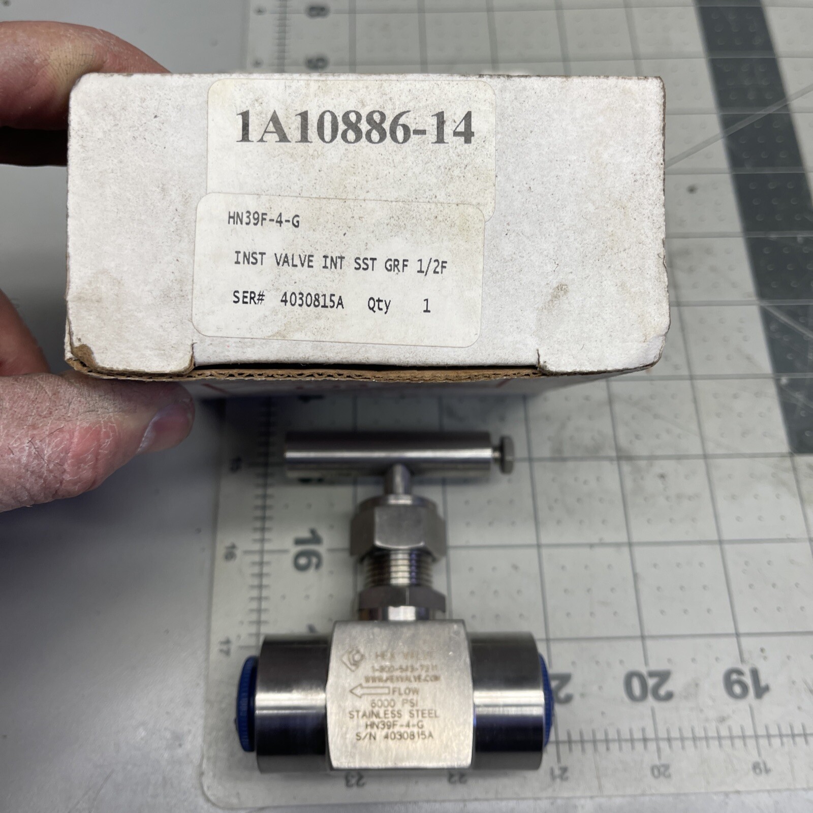 1/2" NPT  Hex Valve Division Richards Industries Needle Valve 6000lbs (1b6