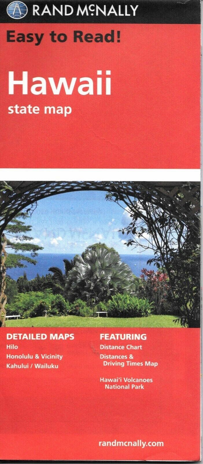 State Map of Hawaii, Easy To Read!, by Rand McNally 2021 edition