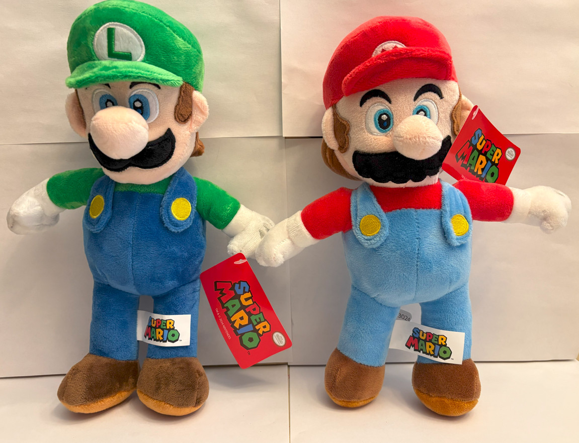 Super Mario and Luigi Plush Toy - 12 inches