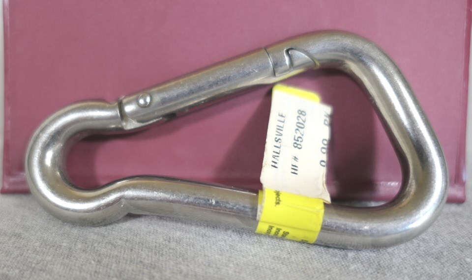 NEW Hallsville Stainless Inoxidable Marine Grade Carabiner Snap Hook 5/8" 852028