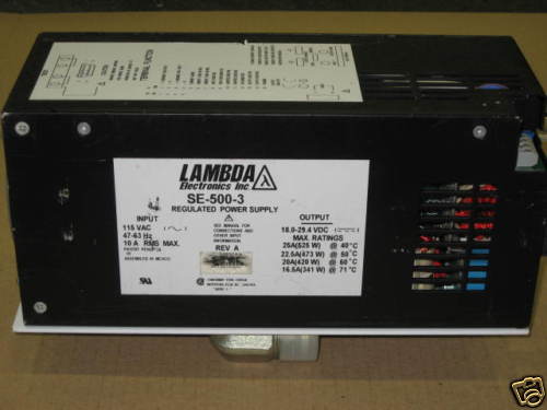 Lambda Regulated Power Supply SE-500-3 115VAC - 24VDC
