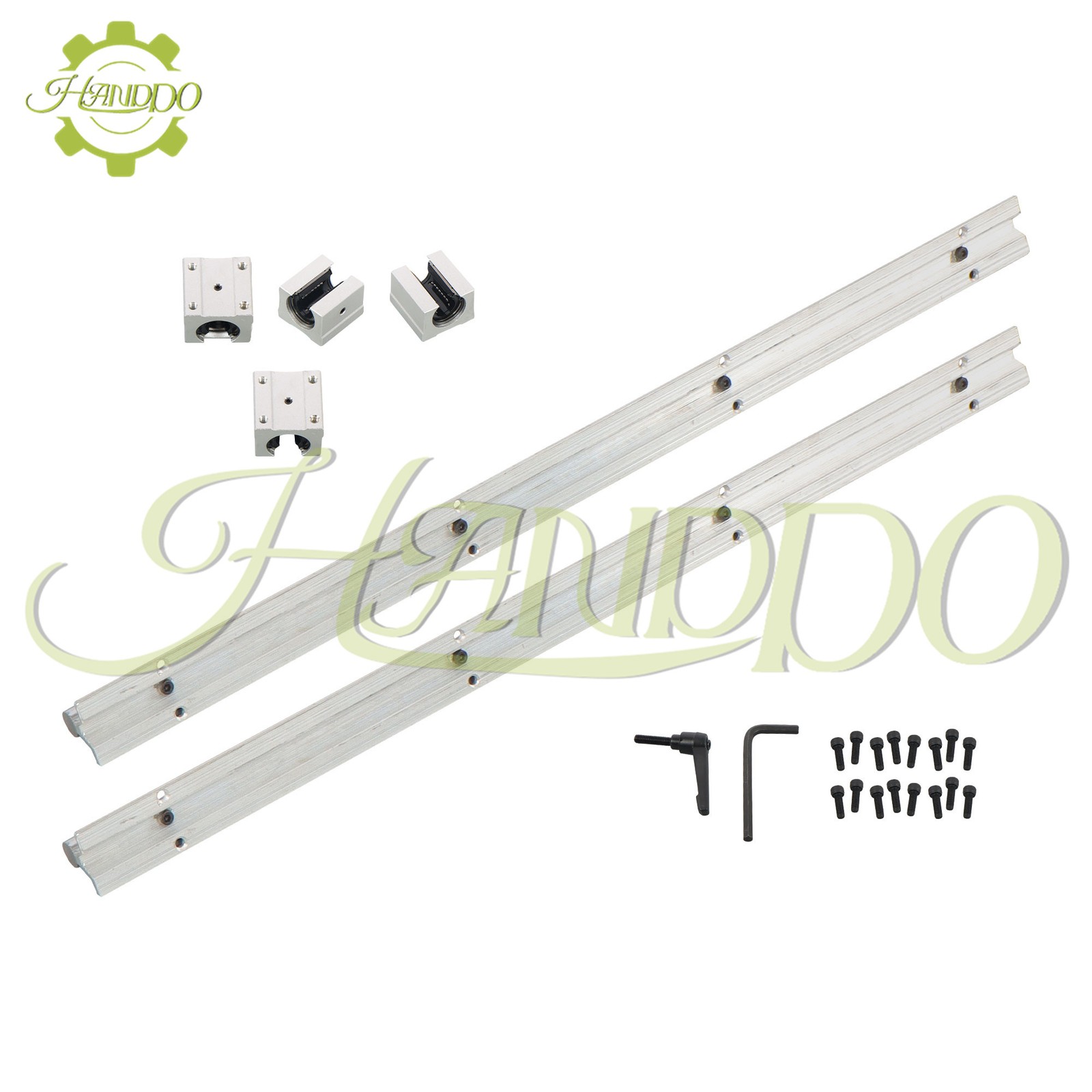 2 Pack SBR16-700mm and 4 PCS SBR16UU Carriage Bearing Blocks Linear Bearings