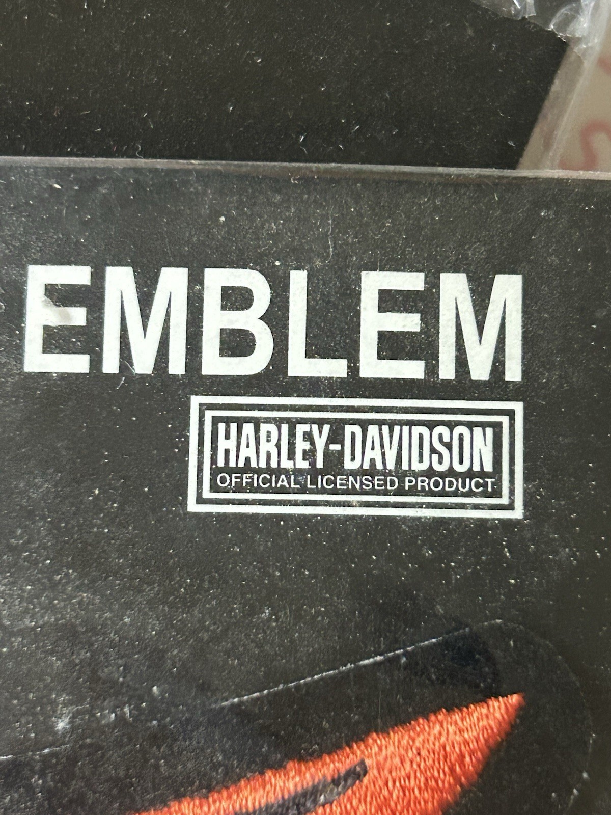Harley Davidson Orange Bar & Shield Wings Emblem Large Sew On Patch Motorcycle
