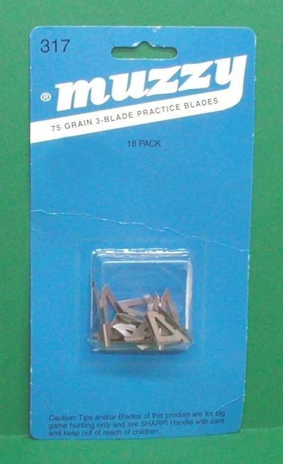 Muzzy 75 Grain 3 Blade Broadhead Practice Blades #317 - New Pack