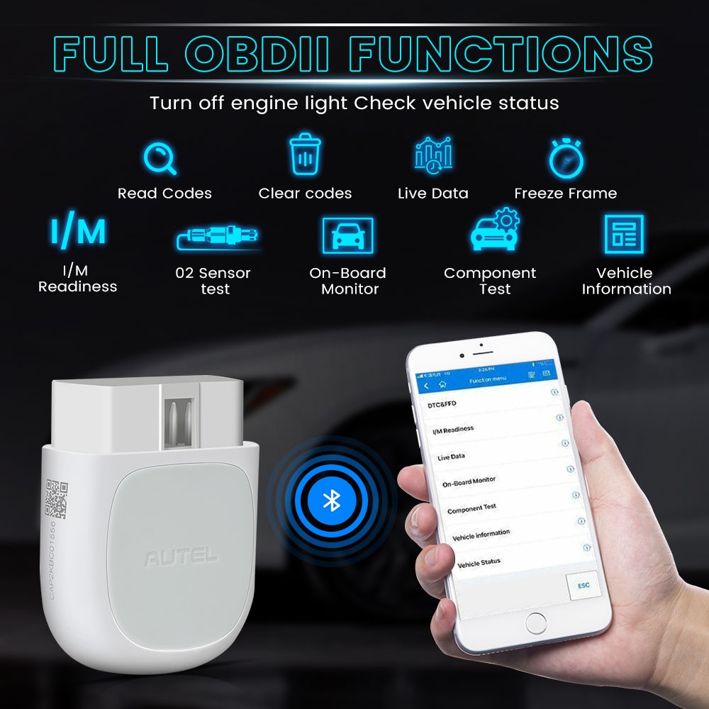 Autel MaxiAP AP200 Bluetooth OBD2 Scanner Code Full System Diagnostic TPMS IMMO
