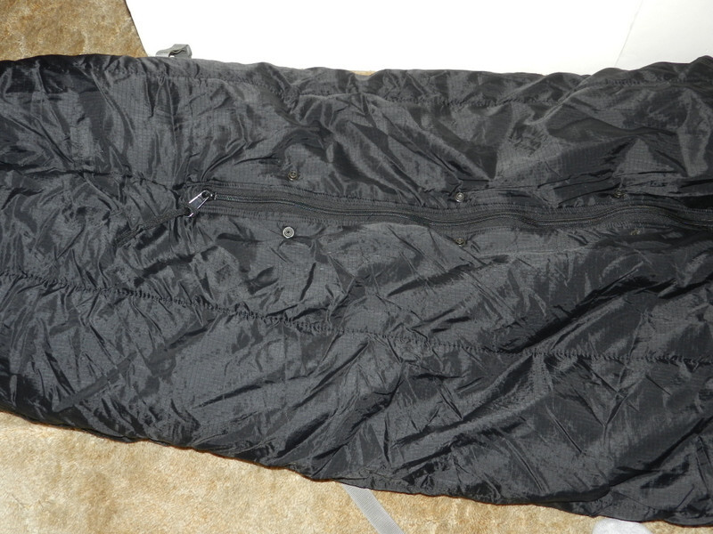 TENNIER Modular Sleeping Bag Intermediate Cold Black Zip Drawstring Mummy