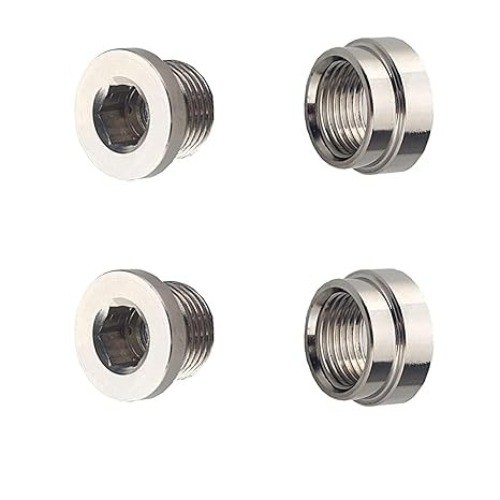 2 Pairs O2 Sensor Bung Universal Stainless Steel Size: 2 SetNumber of Items: 2