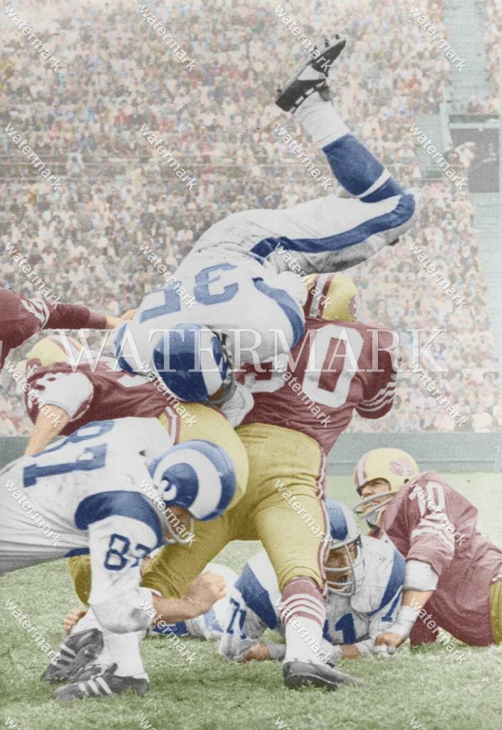 DW28 Henry Dryer Rams 1968 Football 8x10 11x14 16x20 Colorized Photo