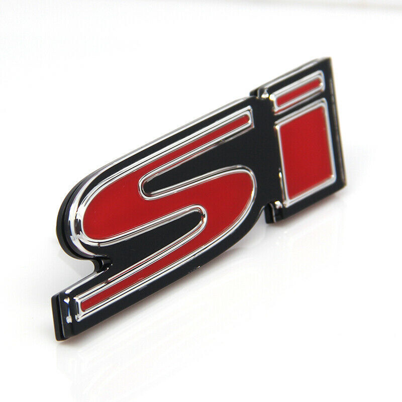 RED Si EMBLEM 02-15 REAR TRUNK CHROME BADGE SYMBOL FOR HONDA CIVIC STICKER
