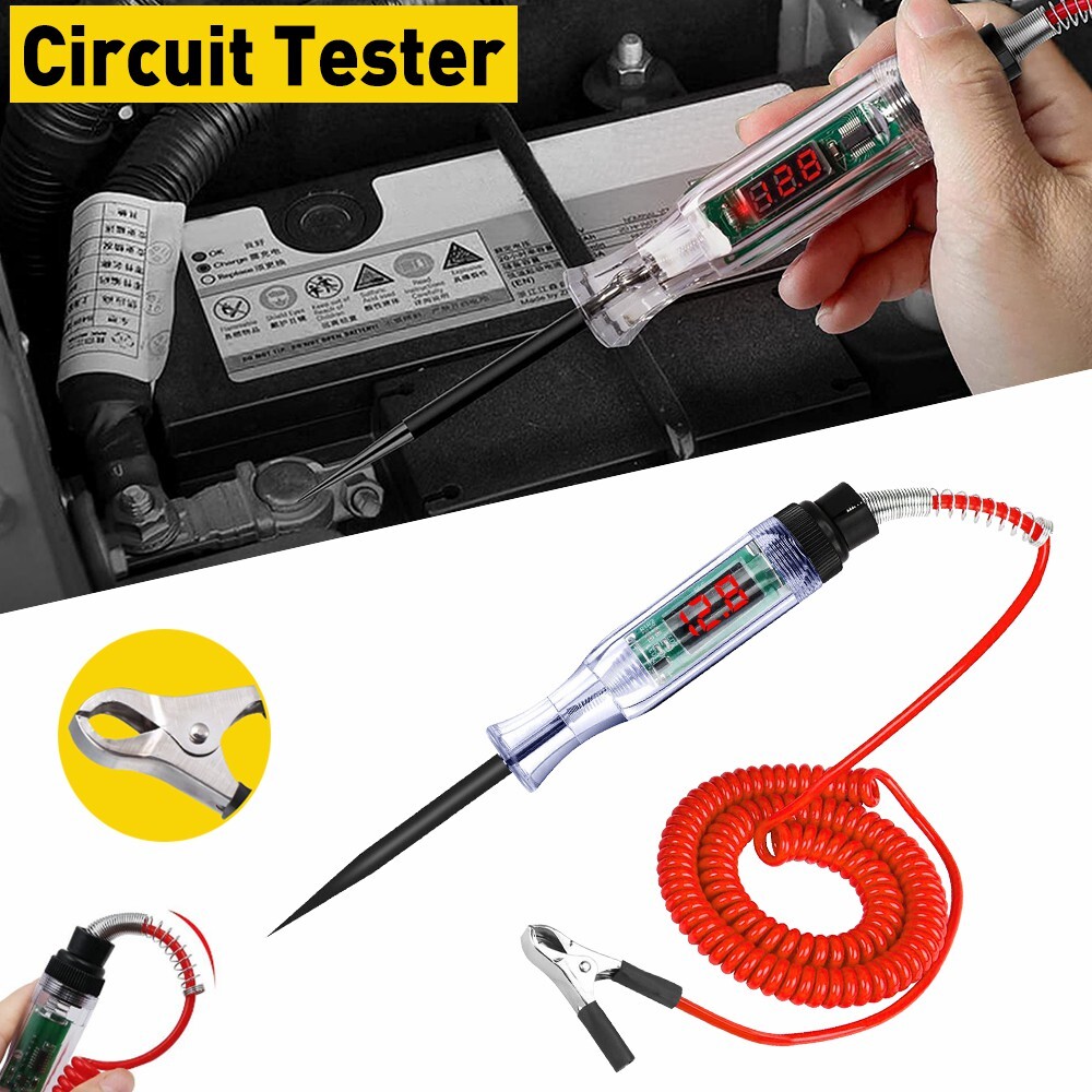 Car Circuit Tester Pen Auto Fuse Test Probe Light Tool For 6V 12V 24VDC Voltage