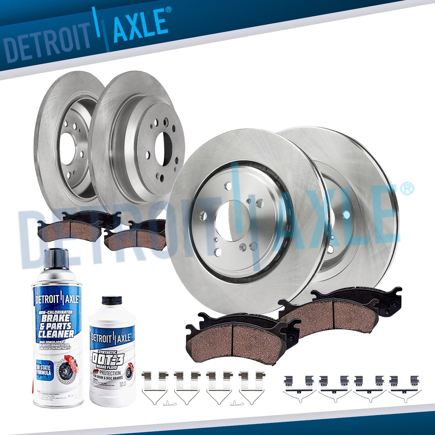 10pc Front Rear Disc Brake Rotors Ceramic Brake Pads for Honda Pilot Ridgeline
