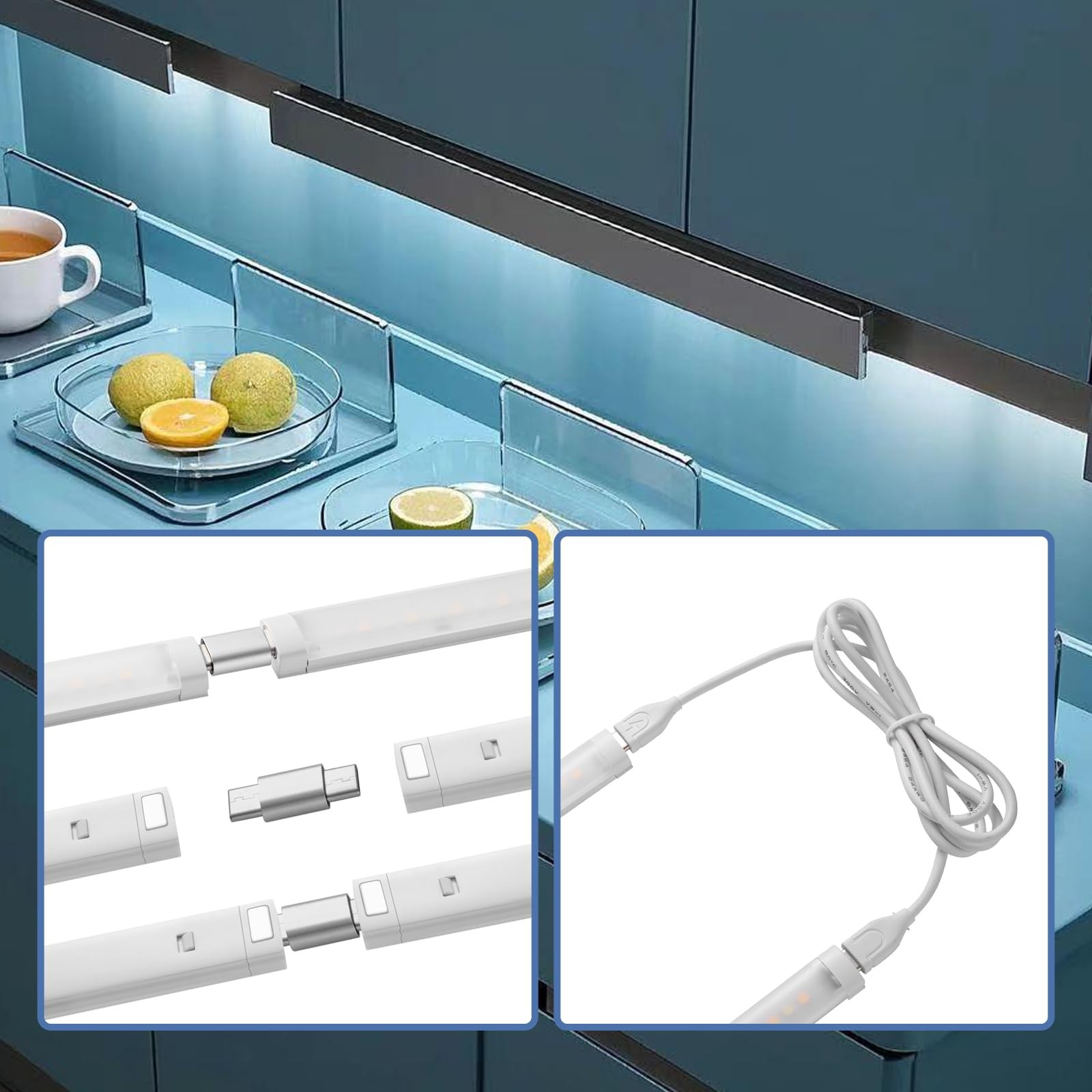 LED Cabinet Light Bars Motion Sensor Dimmable Lights Kitchen Closet Shelf