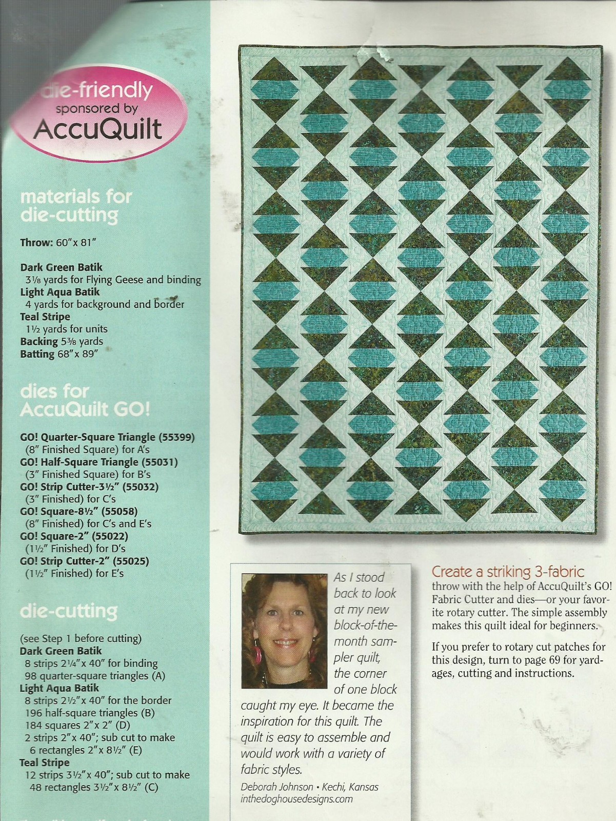 E0688 NEXT EXIT QUILT PATTERN/INSTRUCTIONS