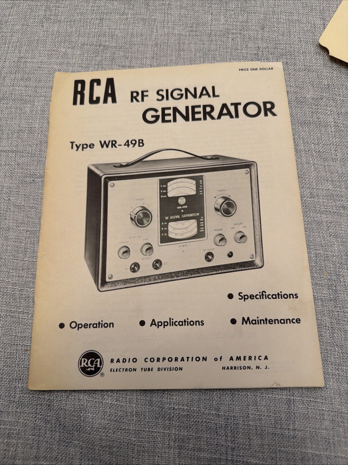 Radio Corporation of America RCA RF Signal Generator Type WR-49B