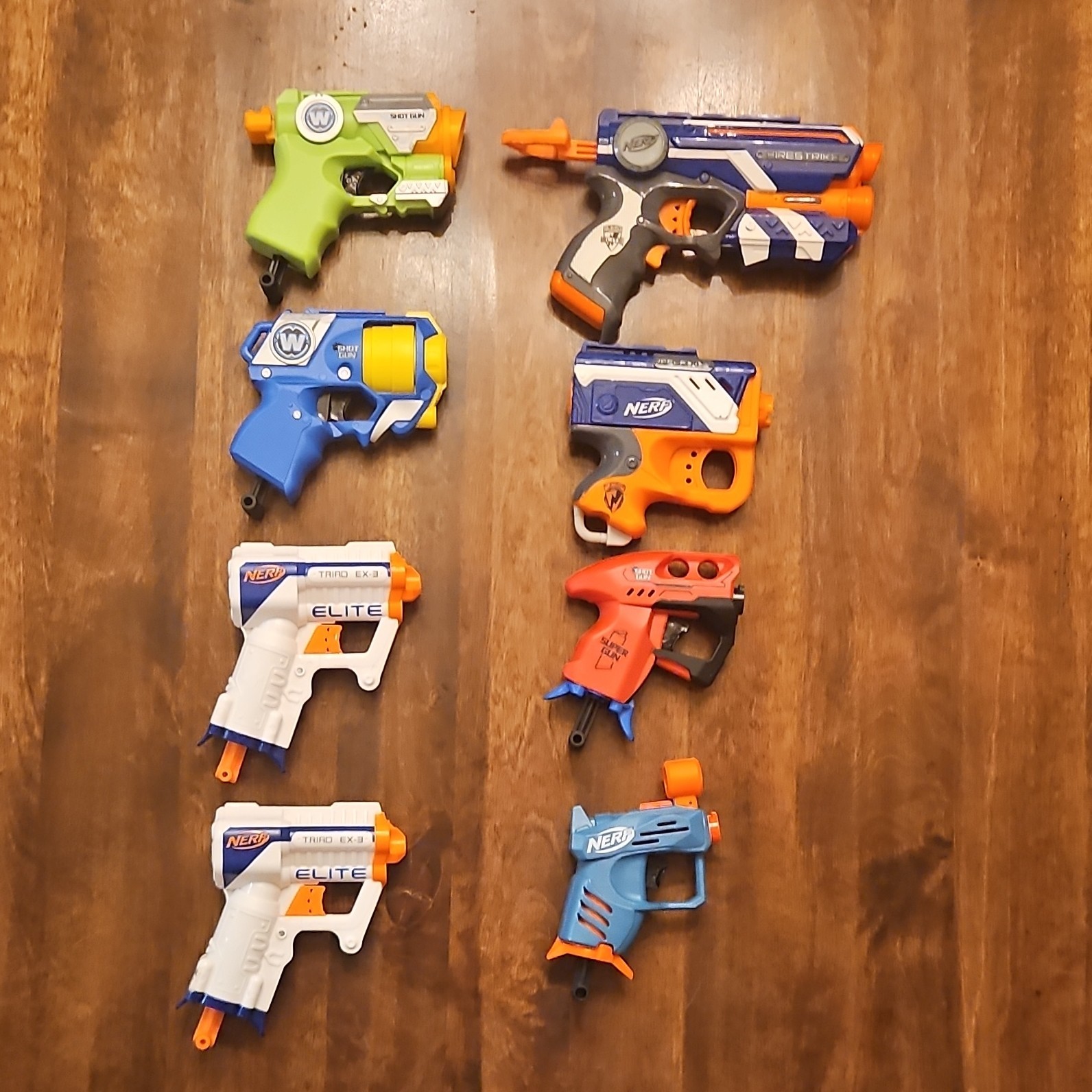 NERF N-Strike Elite Dart Gun Lot of 8 Assorted Models & Colors Ages 8-11