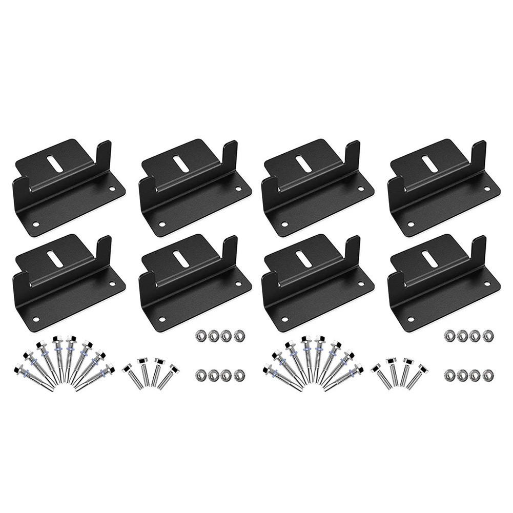 8PCS Z Shape Solar Panel Brackets for Boats Caravans RVs Aluminum Alloy