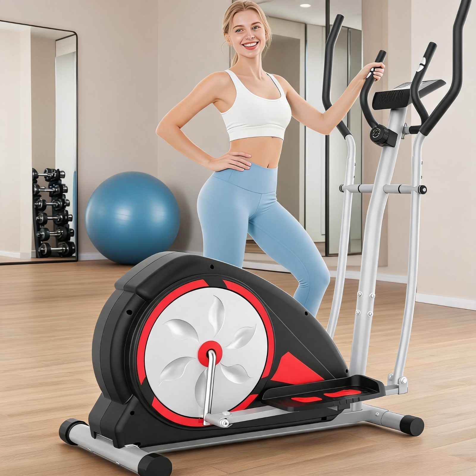 Elliptical Machine Fitness Workout Cardio Cross Trainer Exercise Machine Indoor