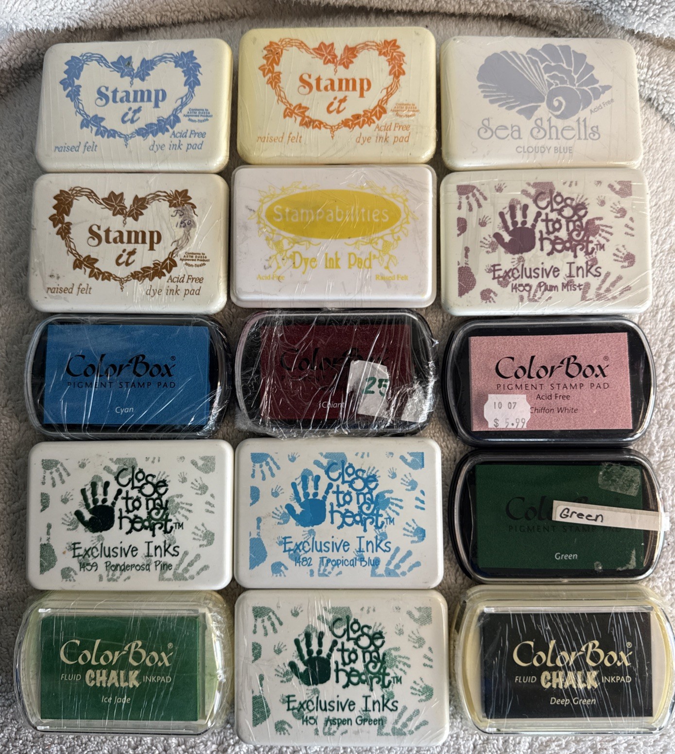 Lot 15 Close to my Heart Exclusive Ink Pads, Color Box, Stamp It, Stampabilities