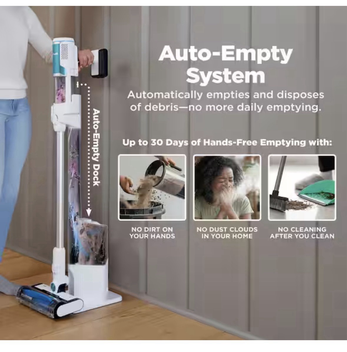 Shark Cordless Clean & Empty Stick Vacuum With Auto Empty System - BU3521