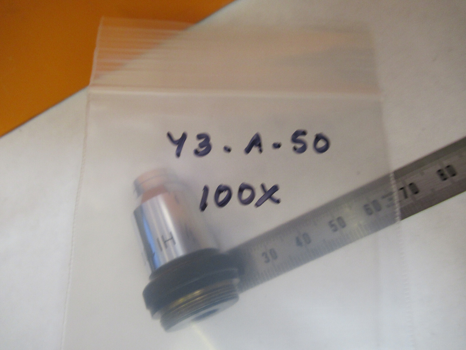 WILD HEERBRUGG SWISS OBJECTIVE HI 100X MICROSCOPE PART AS PICTURED Y3-A-50