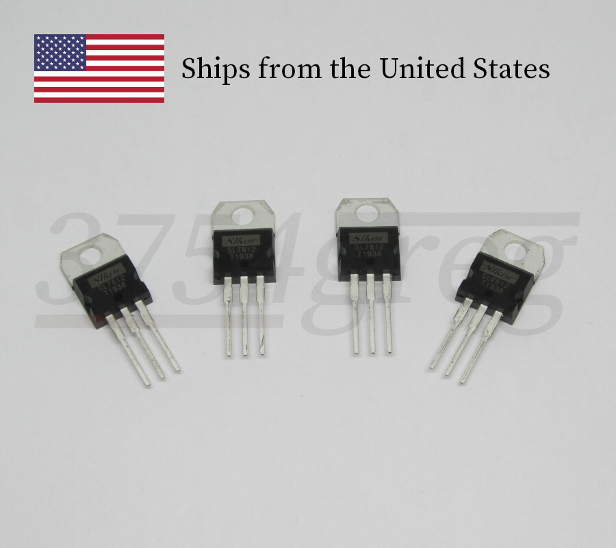 4pcs - 7812 L7812 L7812CV - +12 Volt Regulator - 1.5 Amp - JSCJ (CJ/JCET)