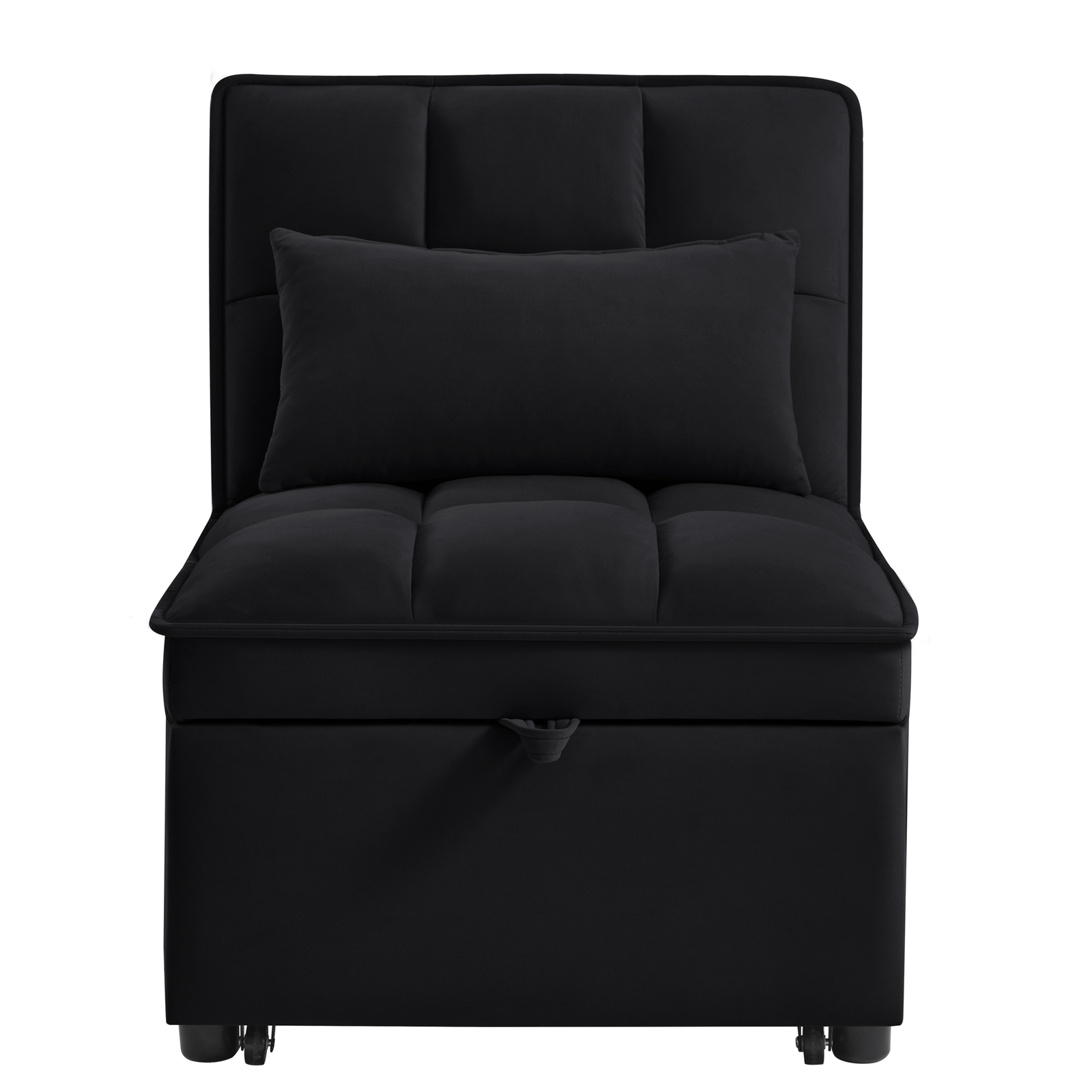 Sofa Bed 4-in-1 Convertible Sofa Couch Velvet Pull-out Sofa Adjustable Backrest