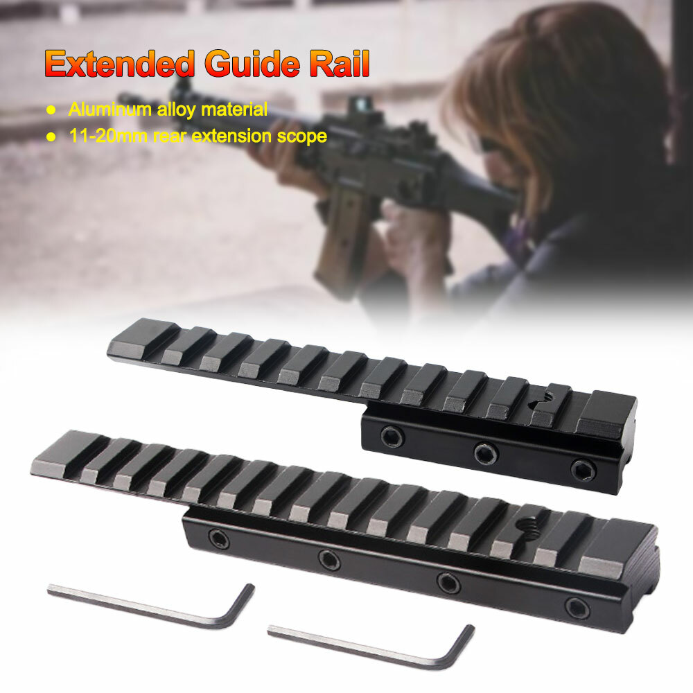 125mm/155mm Long Scope Mount 11mm to 20mm Picatinny Dovetail Weaver Rail Adapter