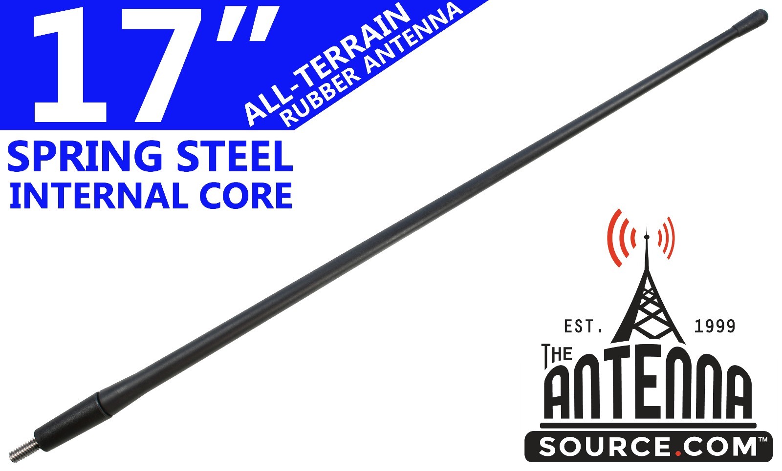 ALL-TERRAIN 17" RUBBER ANTENNA MAST - FITS: 1980-2016 Ford F-350