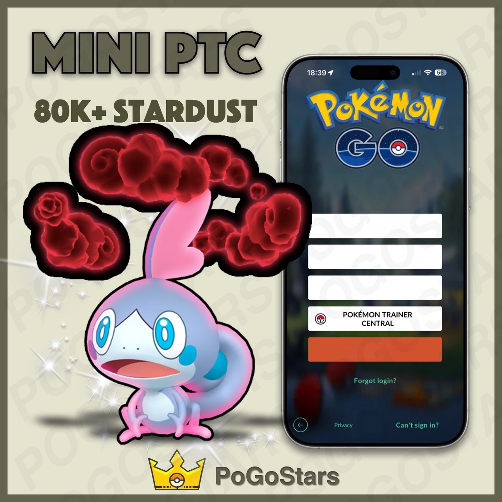Pokémon PTC Go - Dynamax Shiny Sobble✨Read Description✨