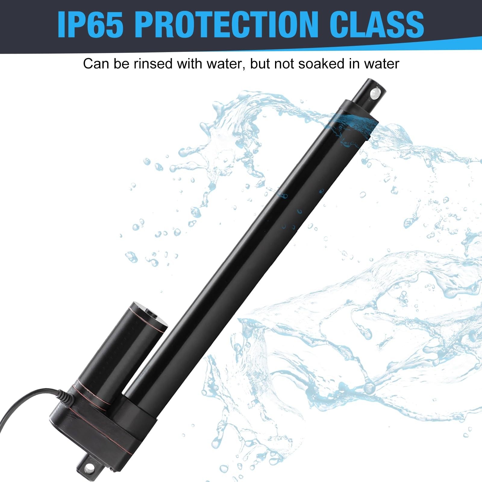 JQDML 24V Heavy Duty Linear Actuator 2 Inch Stroke, 660lbs/3000N, 0.2"/s Spe...