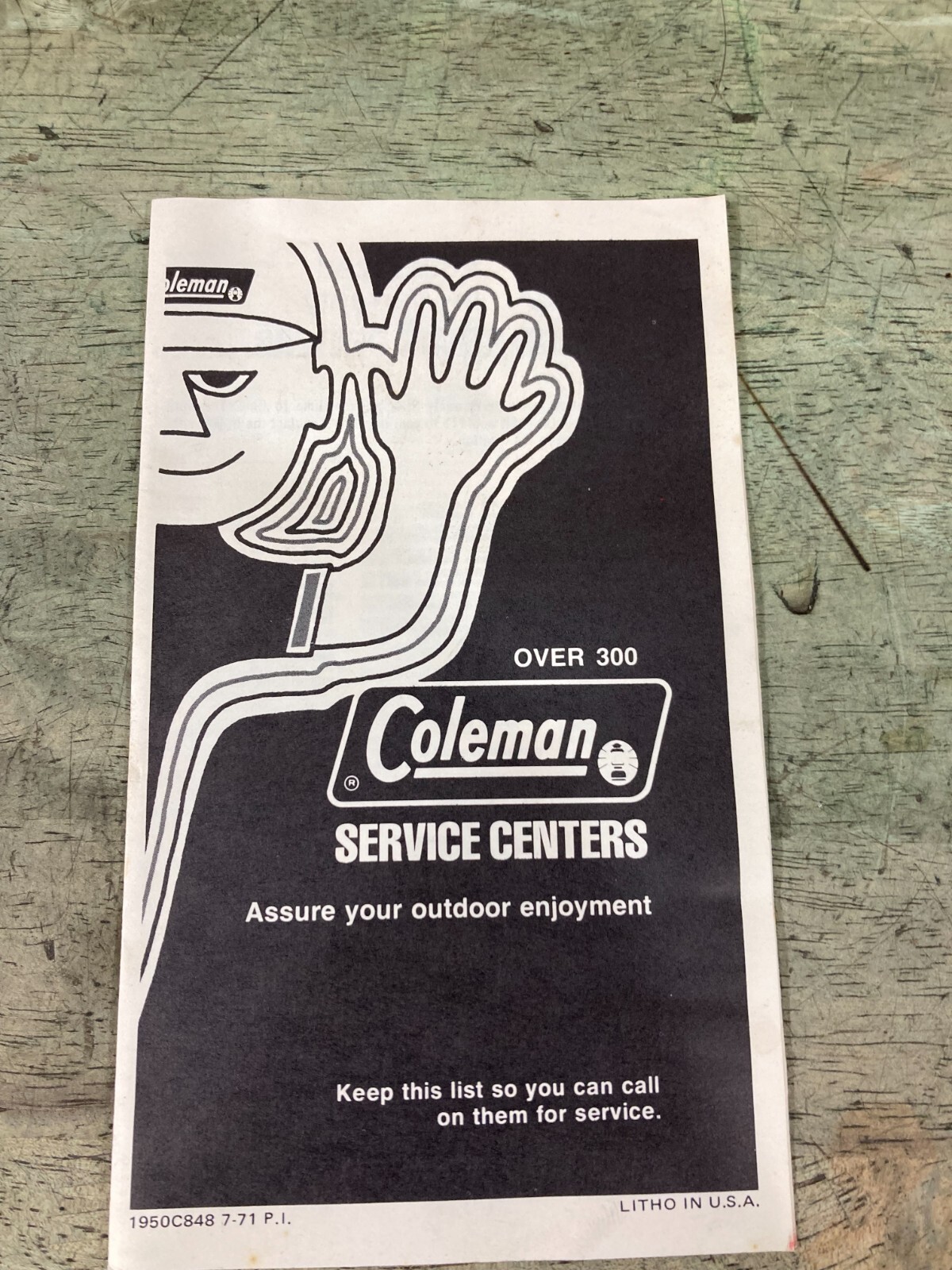 Coleman Service Centers - Pamphlet Insert - circa 1970's