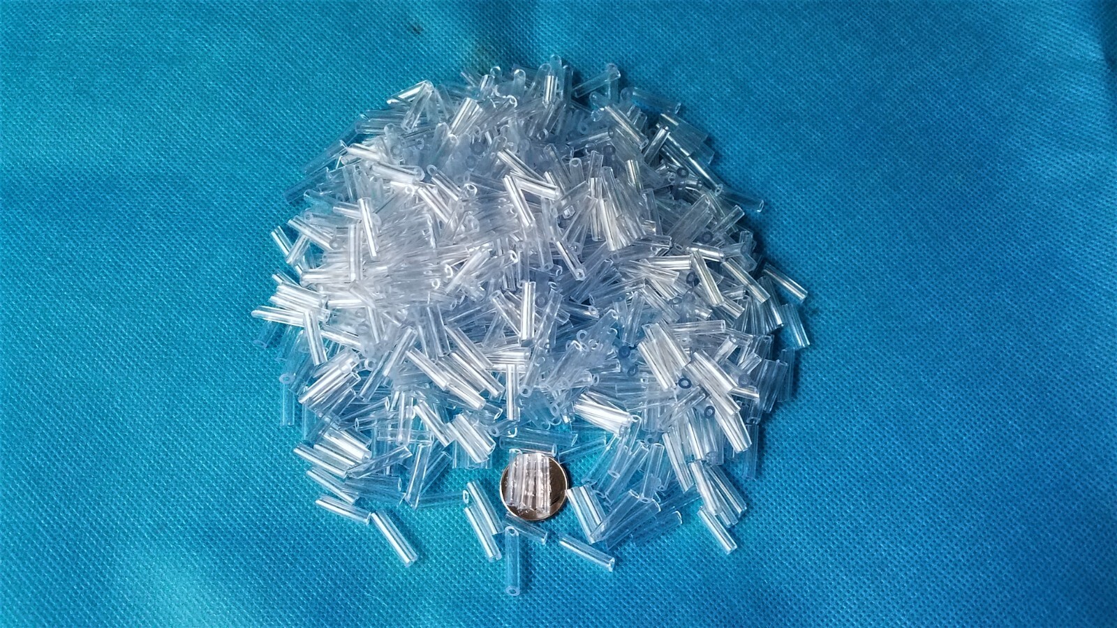 1000 Pcs. Fish Hook Covers,. 1/16" ID clear vinyl tubing cut 1/2"+- in length