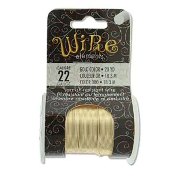 Wire Elements Bead Smith 22 Guage Gold Color 20 Yards