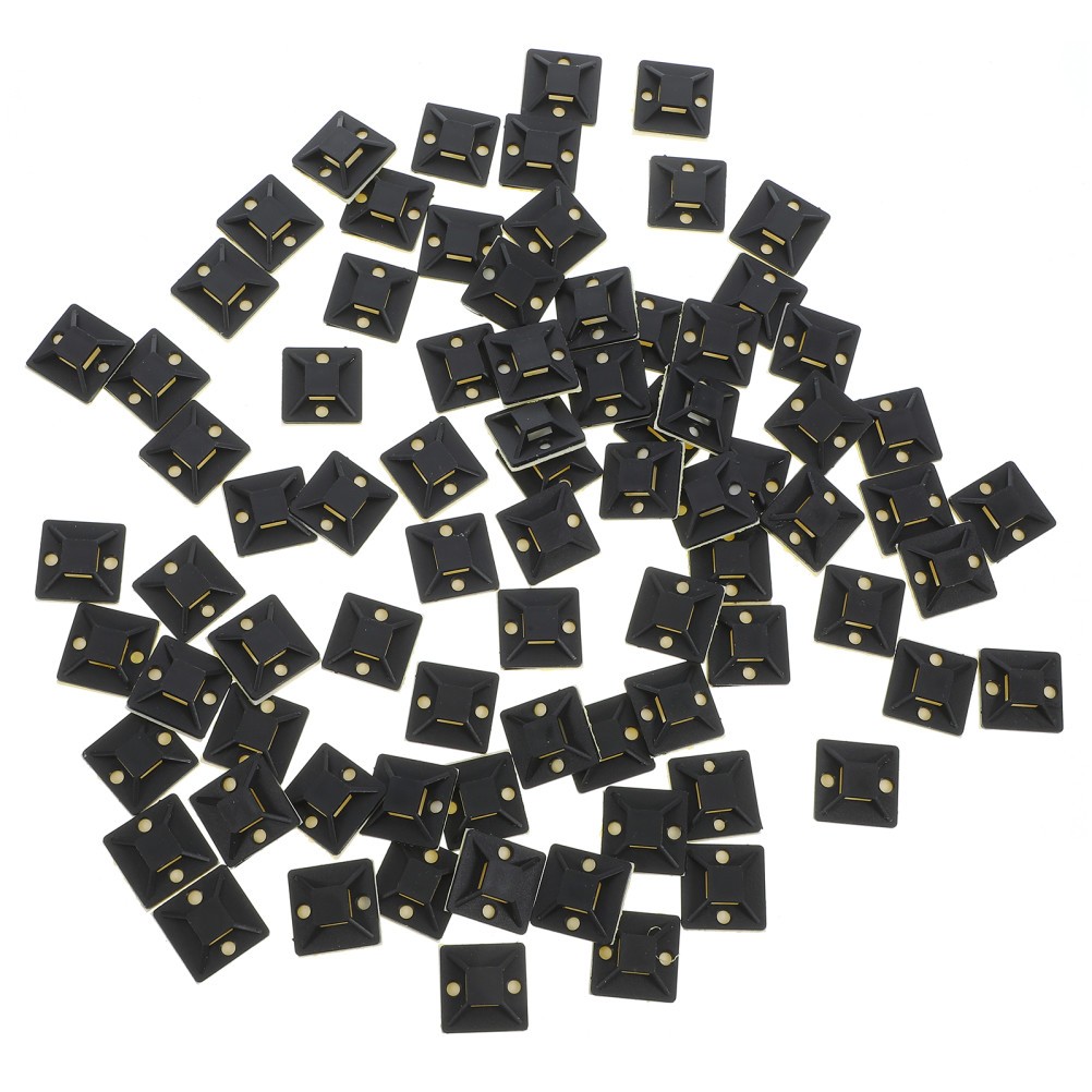 100pcs Cable Management Anchors Zip Tie Holders Adhesive Cable Ties Holders Zip