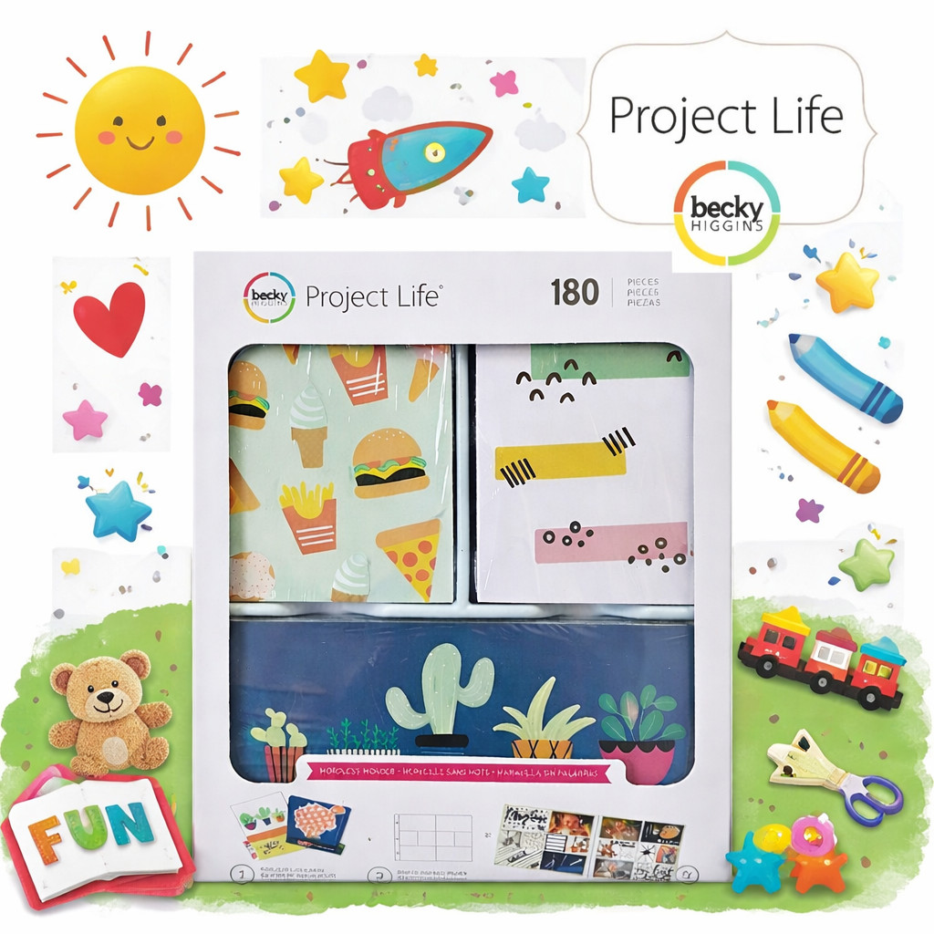 PROJECT LIFE Becky Higgins 180 Piece Wordless Wonder Scrapbooking  Cards