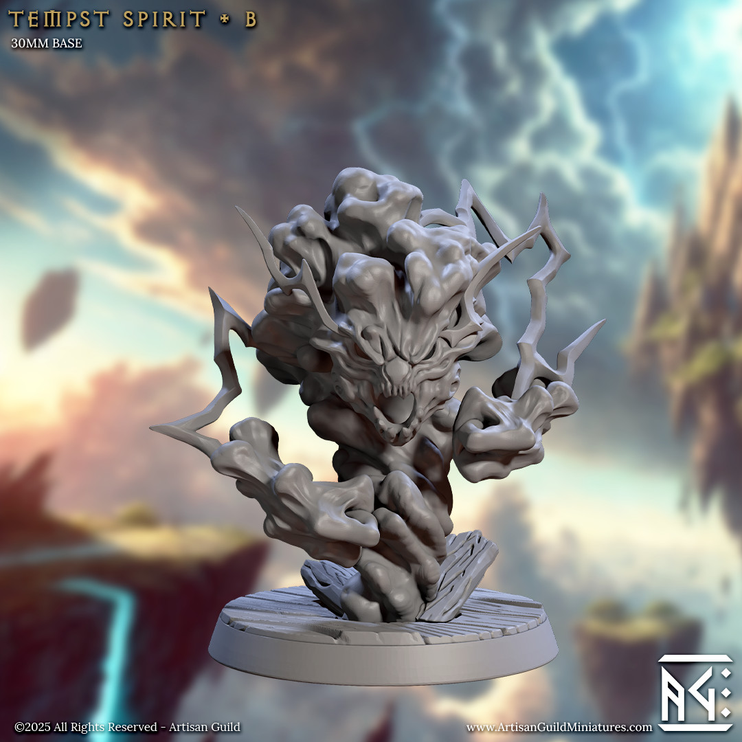 Tempest Spirit - Air Wind Angry Elemental - Artisan Guild - Dungeons and Dragons