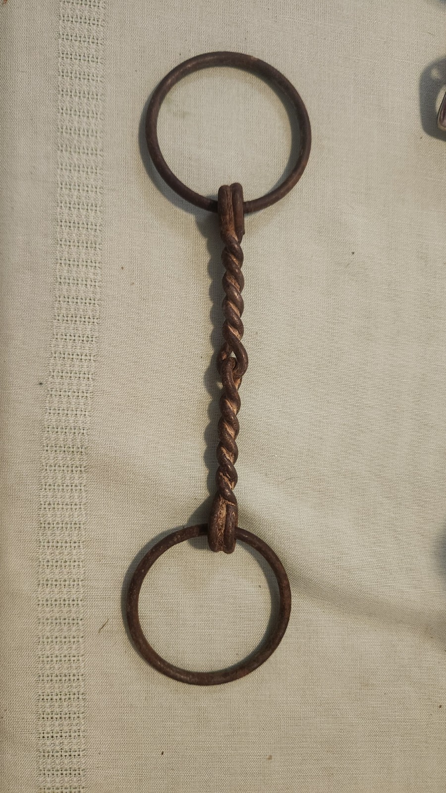 Twisted wire snaffle bit