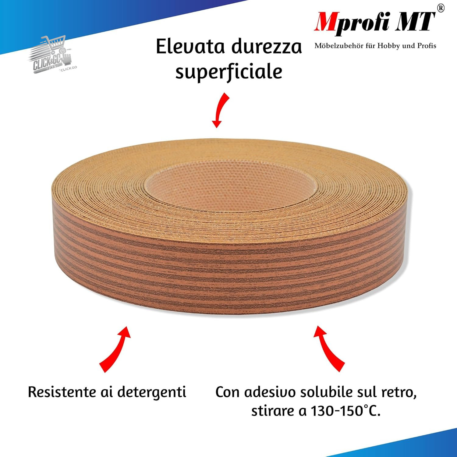 ® - Multiplex Effect Edge | 22mm X 5M | Easy to Apply | Kitchen Edge in
