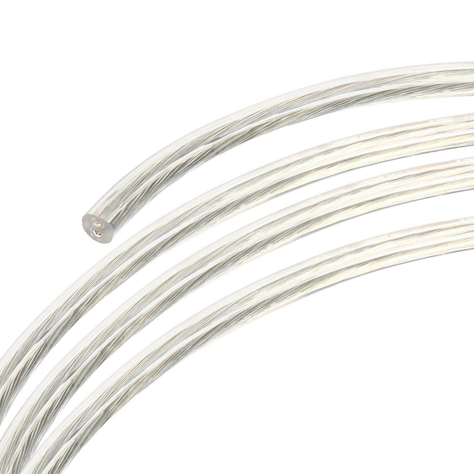 PVC Covered Wire 2 Core 18AWG 5m/16.4ft, Electrical Cable, Clear