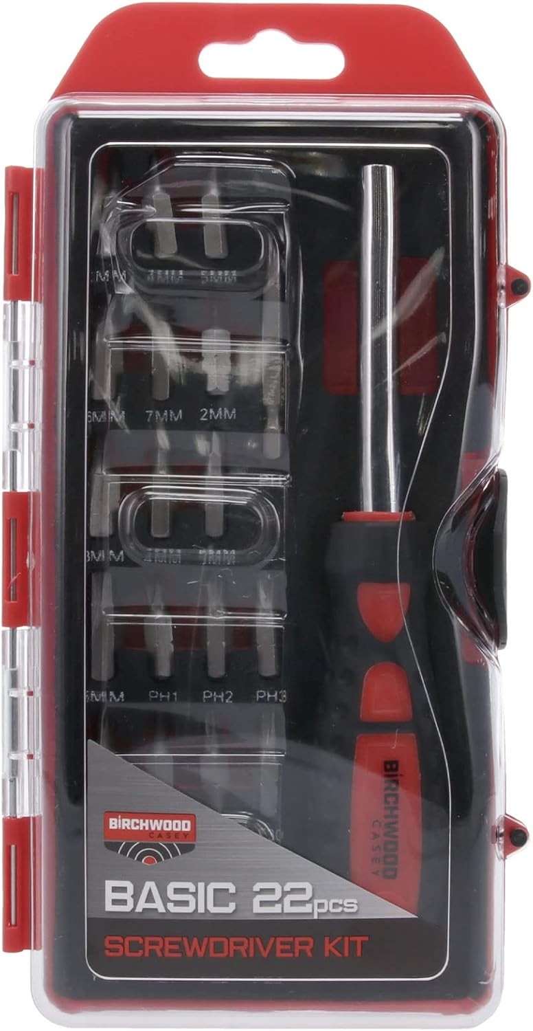 "22-Piece Durable Screwdriver Kit for Precise Gunsmithing Tasks - Includes Case