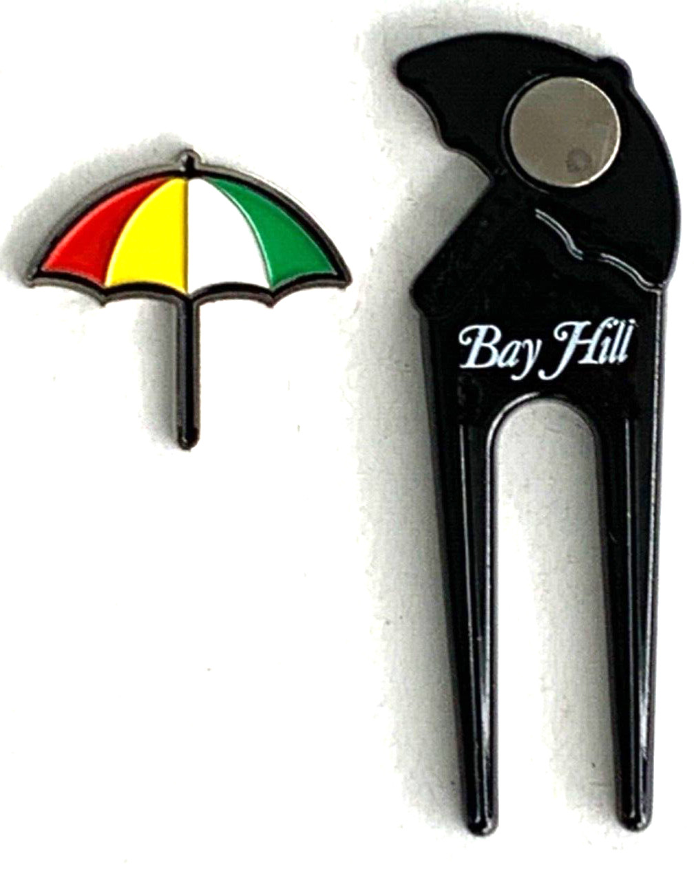 ARNOLD PALMER  BAY HILL CLUB  UMBRELLA  MAGNETIC  GOLF BALL MARKER & DIVOT TOOL