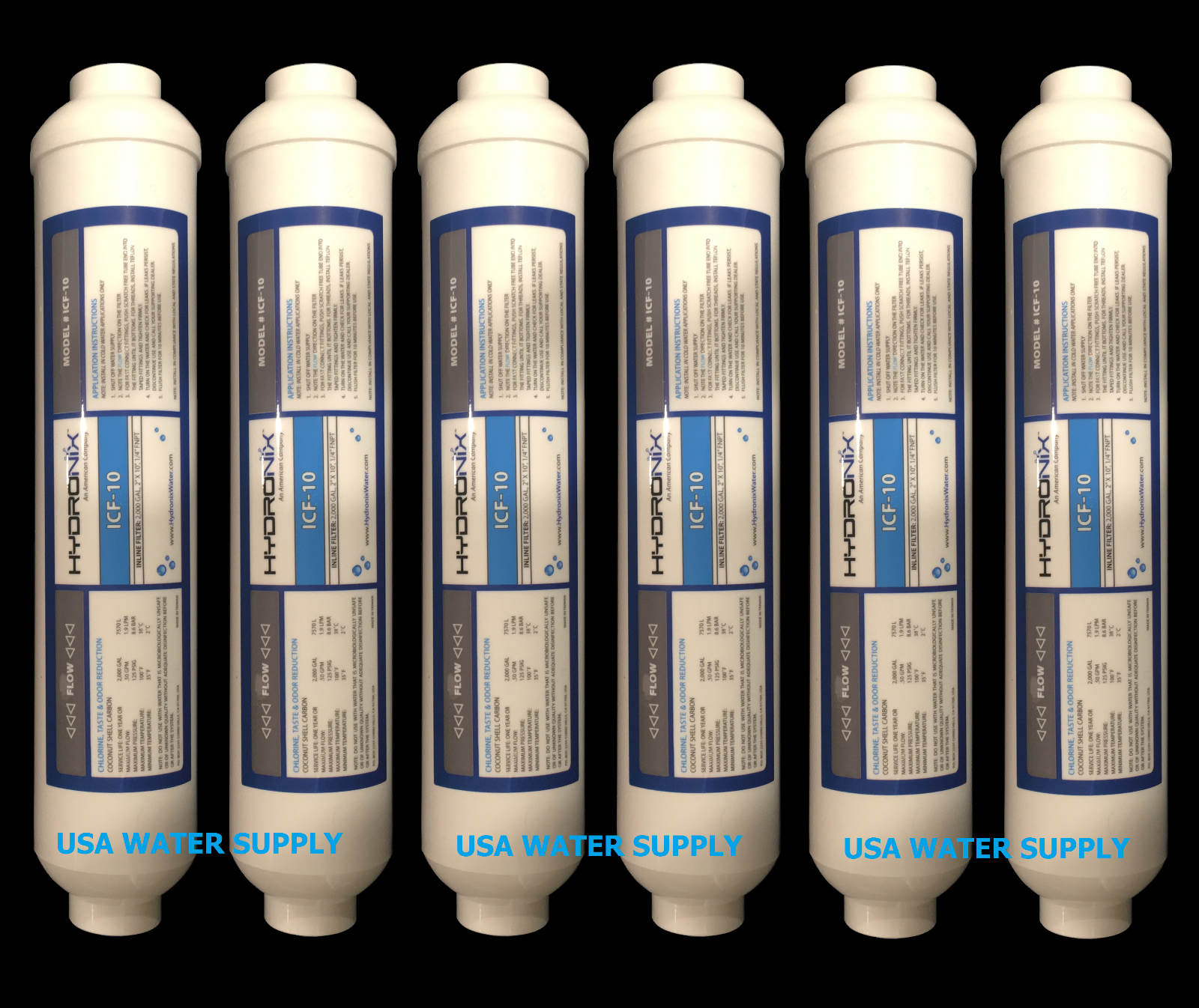 Post Inline Carbon GAC Water Polish Filter ICF-10 Reverse Osmosis RO Systems