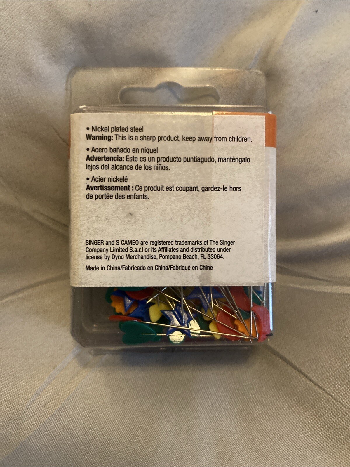 Singer, Decorative Flat Head Pins Size 24 - 1-1/2" 100pk