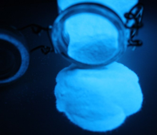 Glow in the Dark BLUE Pigment Powder 4oz, Daytime Invisible, Resin Coating, Art