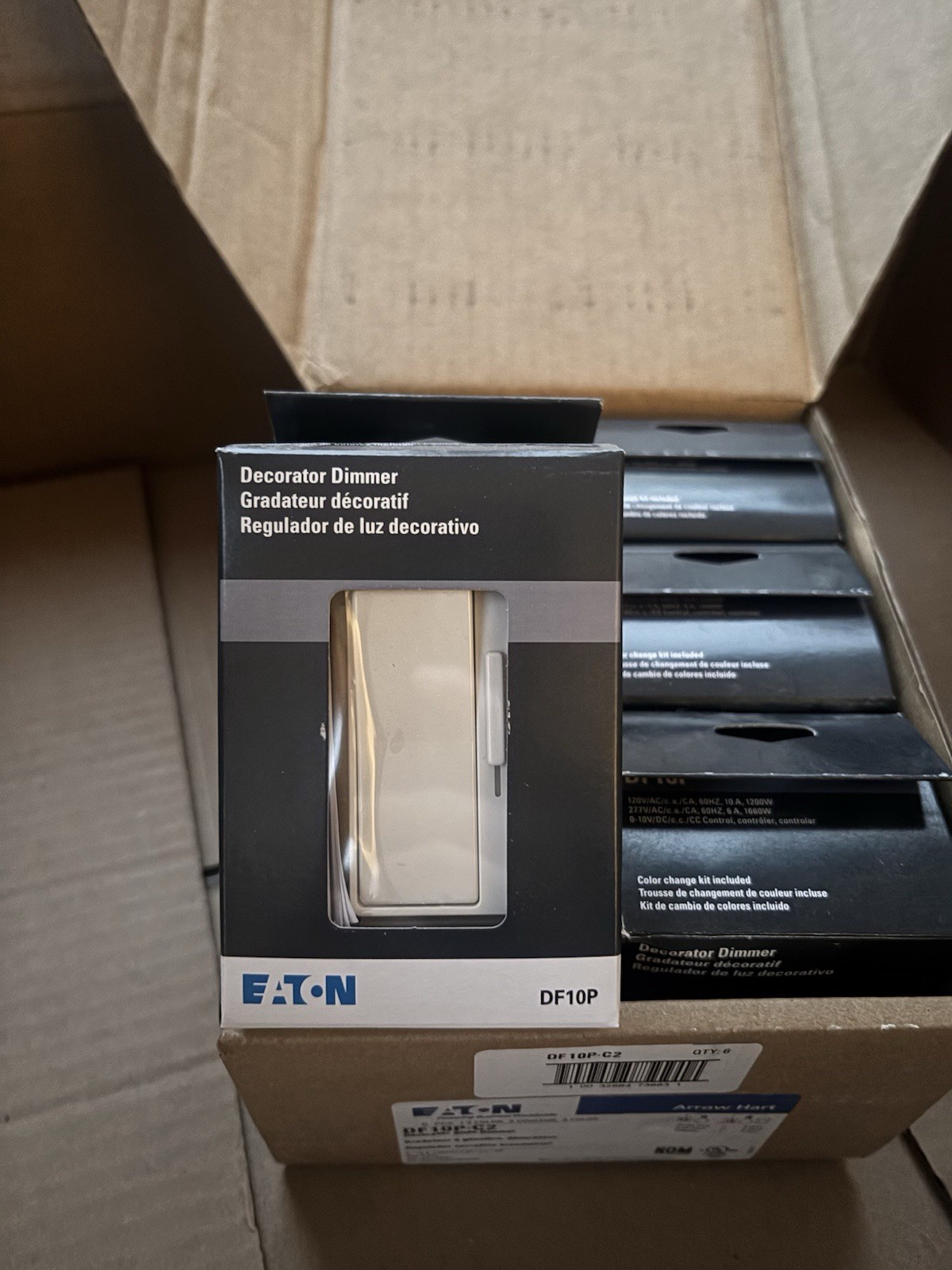 BRAND NEW Eaton DF10P Decorator Dimmer 120/277V 1200W Almond, White, Ivory