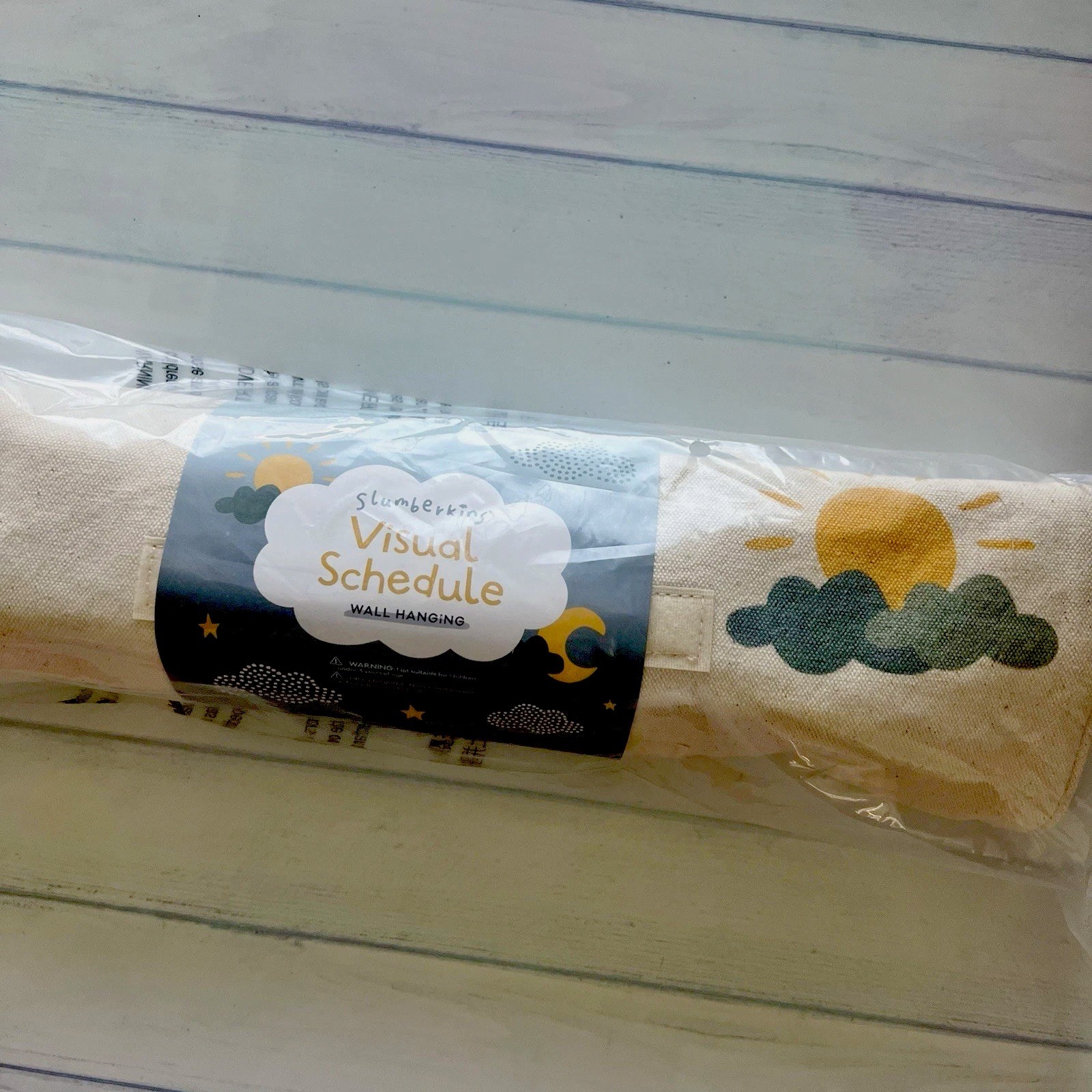 NIB Slumberkins Routines Visual Schedule 14" wide x 20" long 18 Tiles