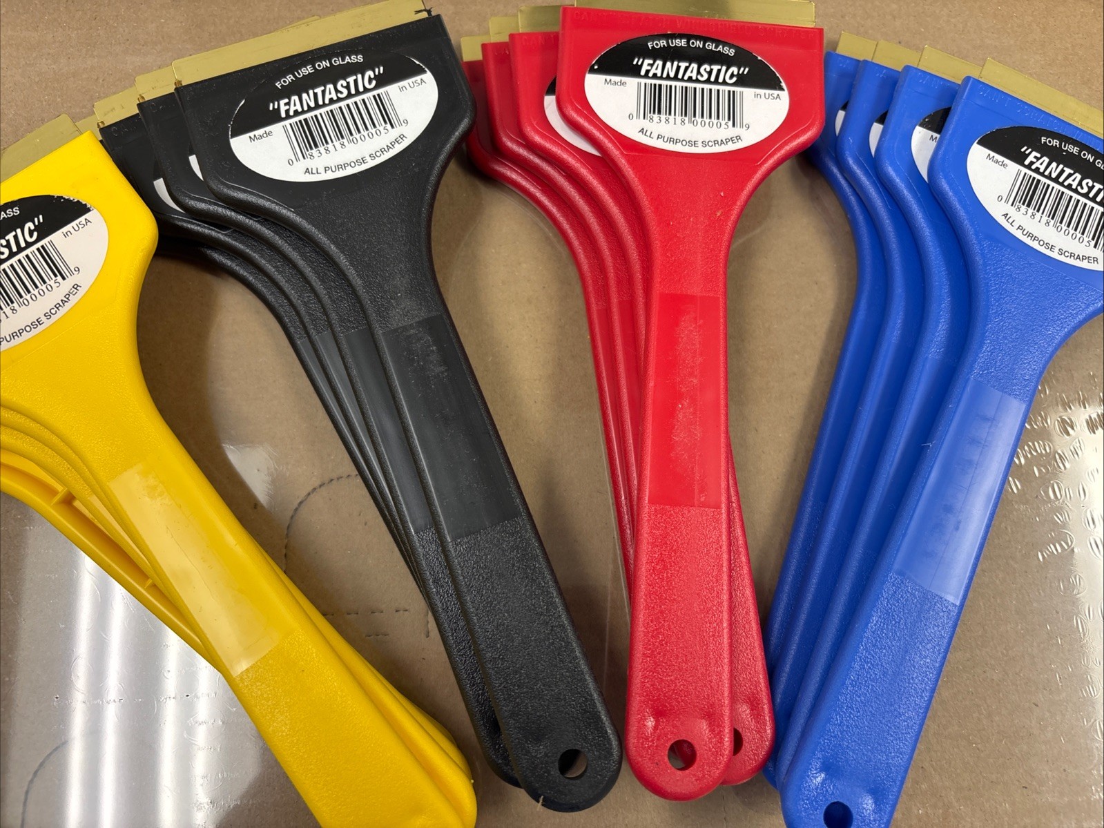 8 PACK Fantastic Ice Scrapers Brass Blade Color May Vary Great Gift Idea